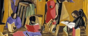 Jacob Lawrence, "The Library" detail, 1960