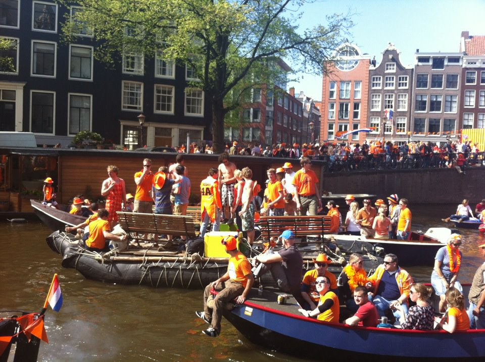 Celebrating Koninginnedag or Queen's Day - a national holiday in the Kingdom of the Netherlands.