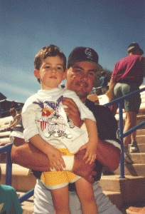 Pedro Castellano (with Adrian), 1996. 